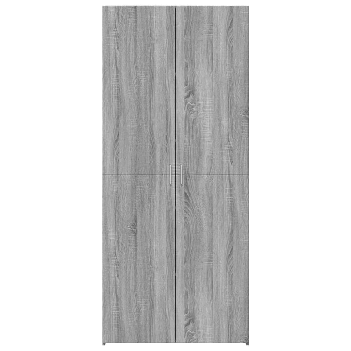 skab 80x42,5x185 cm konstrueret træ grå sonoma-eg