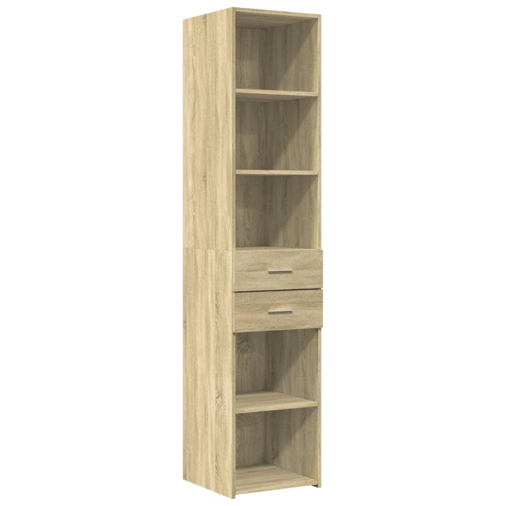 højskab 40x42,5x185 cm konstrueret træ sonoma-eg