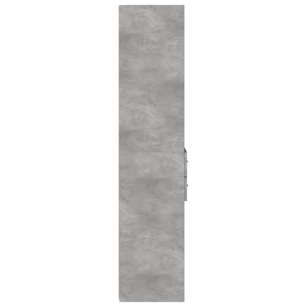 højskab 40x42,5x185 cm konstrueret træ betongrå