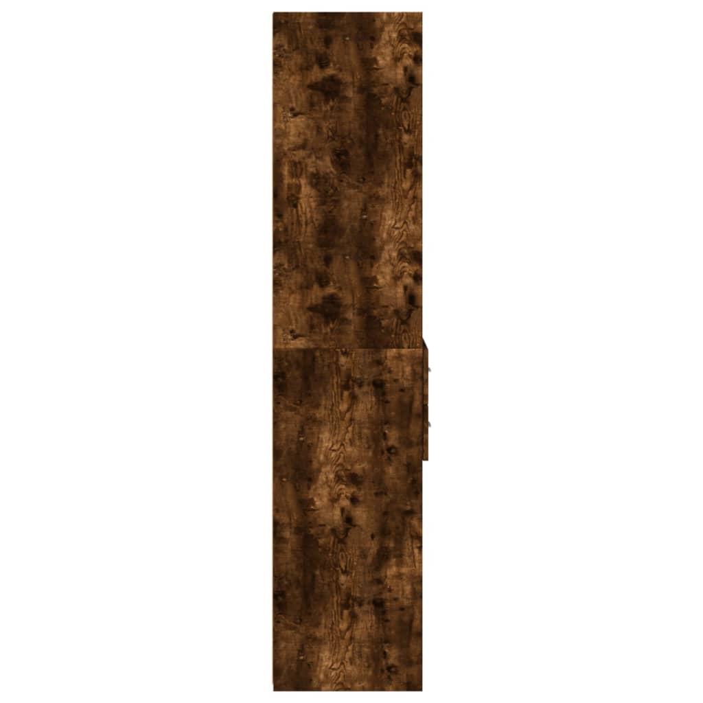 højskab 40x42,5x185 cm konstrueret træ røget egetræsfarve