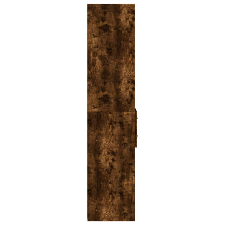 højskab 40x42,5x185 cm konstrueret træ røget egetræsfarve