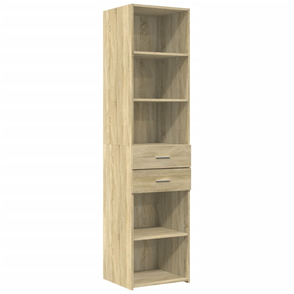 højskab 40x42,5x185 cm konstrueret træ sonoma-eg