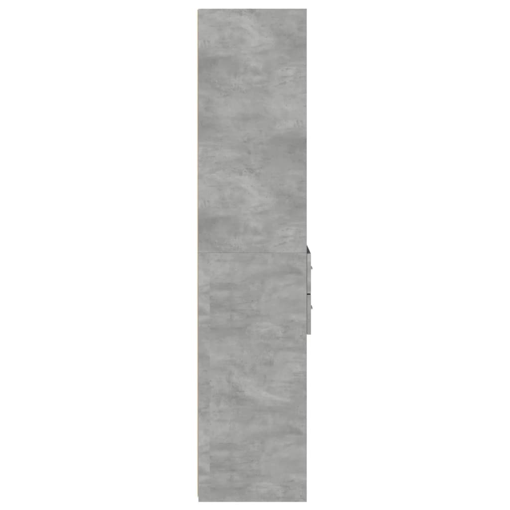 højskab 40x42,5x185 cm konstrueret træ betongrå