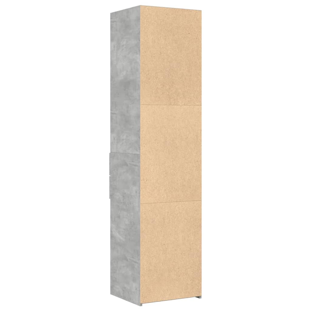 højskab 40x42,5x185 cm konstrueret træ betongrå