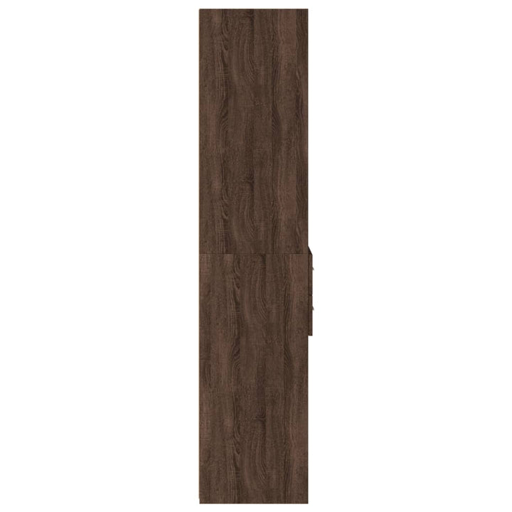 højskab 40x42,5x185 cm konstrueret træ brun egetræsfarve