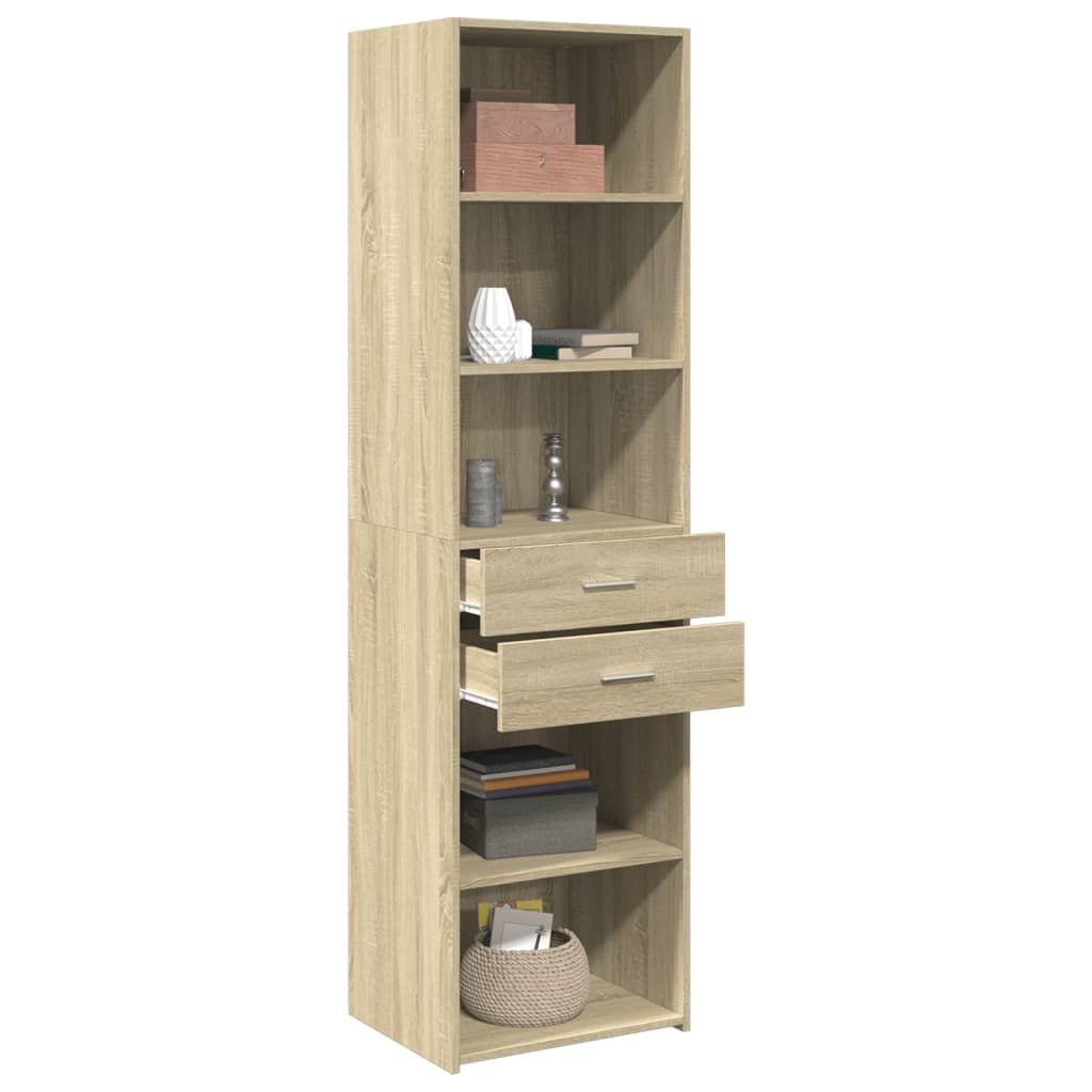 højskab 40x42,5x185 cm konstrueret træ sonoma-eg