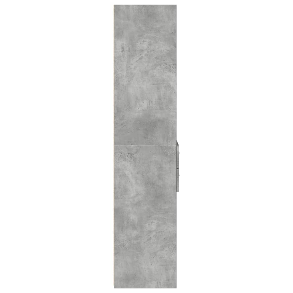 højskab 40x42,5x185 cm konstrueret træ betongrå