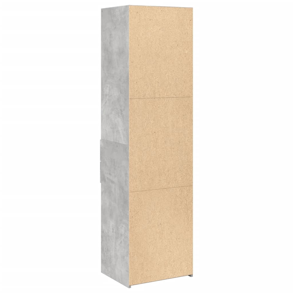 højskab 40x42,5x185 cm konstrueret træ betongrå