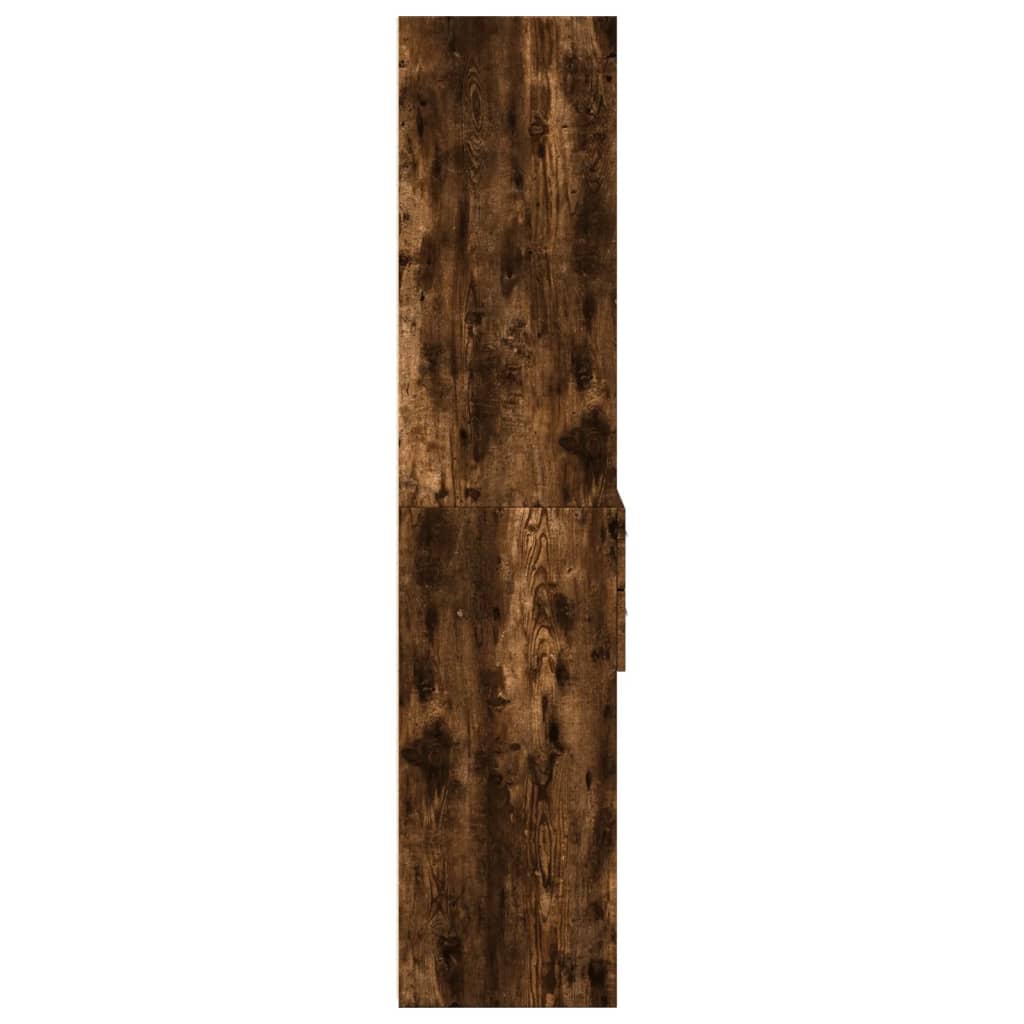 højskab 40x42,5x185 cm konstrueret træ røget egetræsfarve