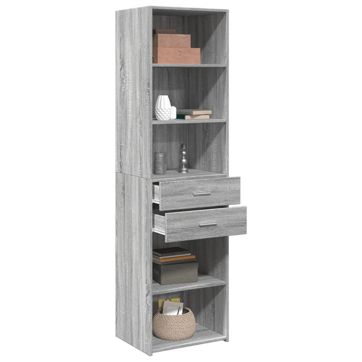 skab 50x42,5x185 cm konstrueret træ sonoma-eg