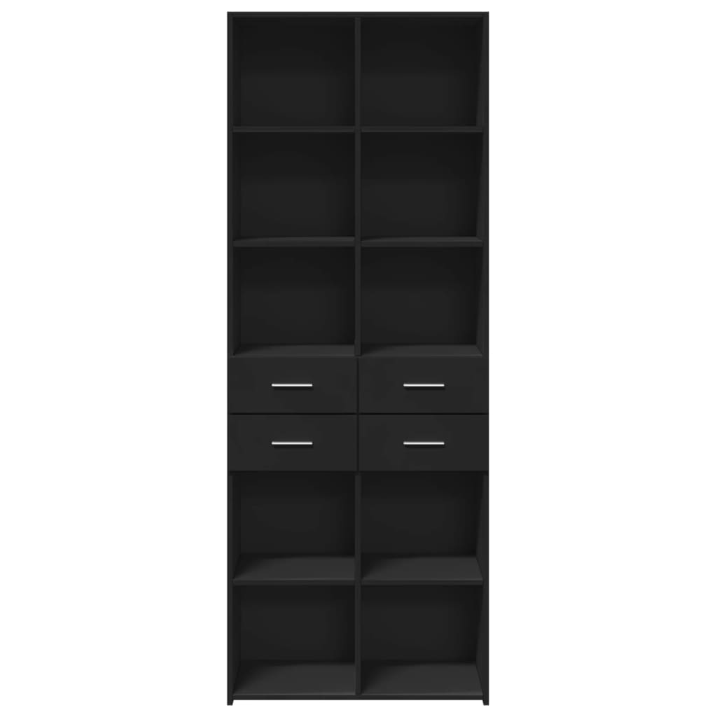 skab 70x42,5x185 cm konstrueret træ sort