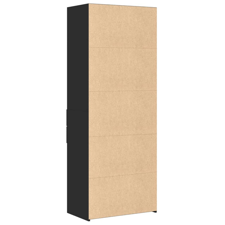 skab 70x42,5x185 cm konstrueret træ sort