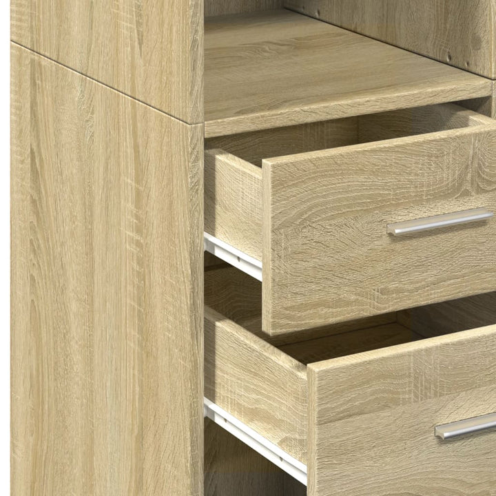 skab 70x42,5x185 cm konstrueret træ sonoma-eg