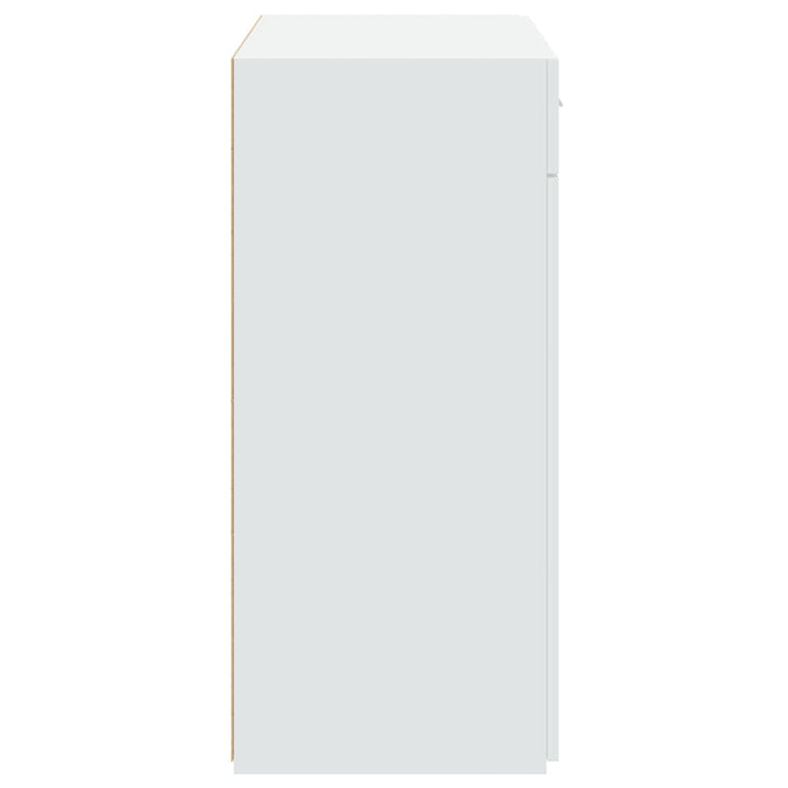 skænk 80x42,5x93 cm konstrueret træ hvid