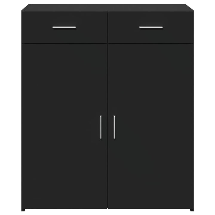 skænk 80x42,5x93 cm konstrueret træ sort