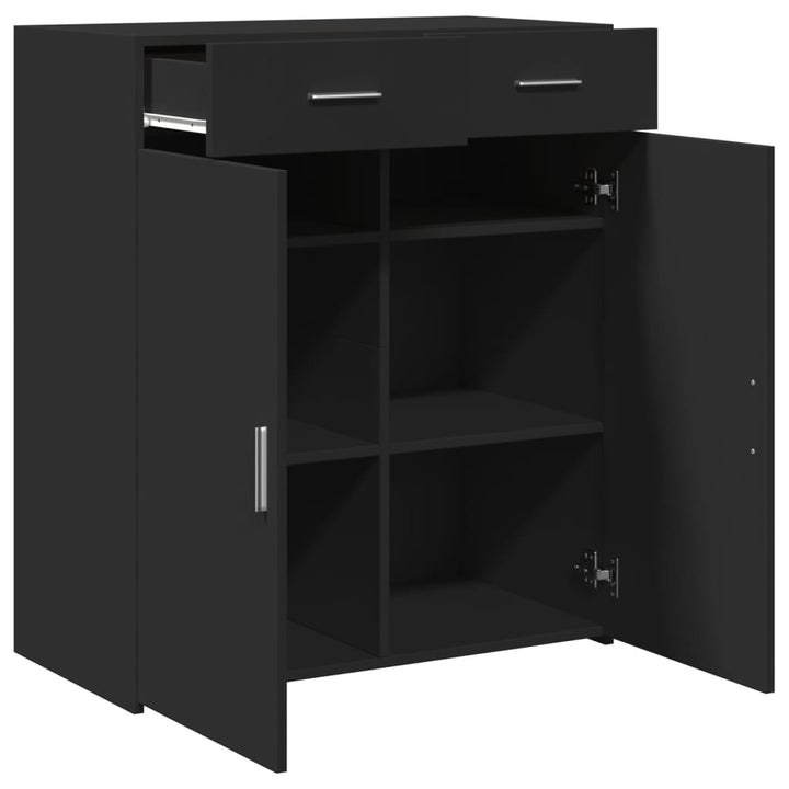 skænk 80x42,5x93 cm konstrueret træ sort