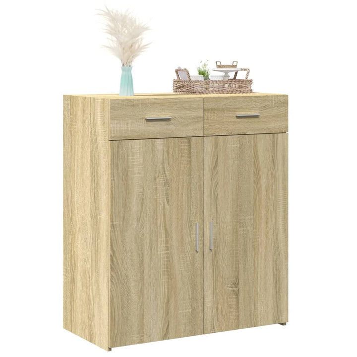 skænk 80x42,5x93 cm konstrueret træ sonoma-eg