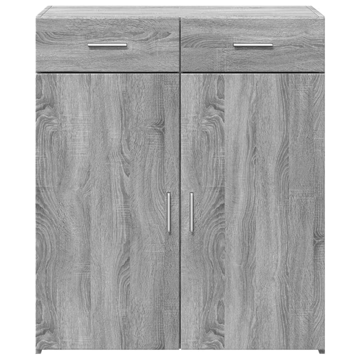 skænk 80x42,5x93 cm konstrueret træ grå sonoma-eg