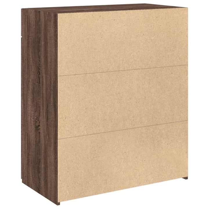 skænk 80x42,5x93 cm konstrueret træ brun egetræsfarve