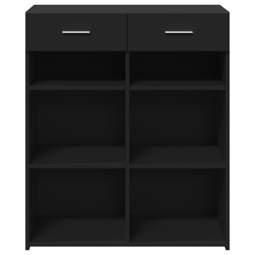 skænk 80x42,5x93 cm konstrueret træ sort