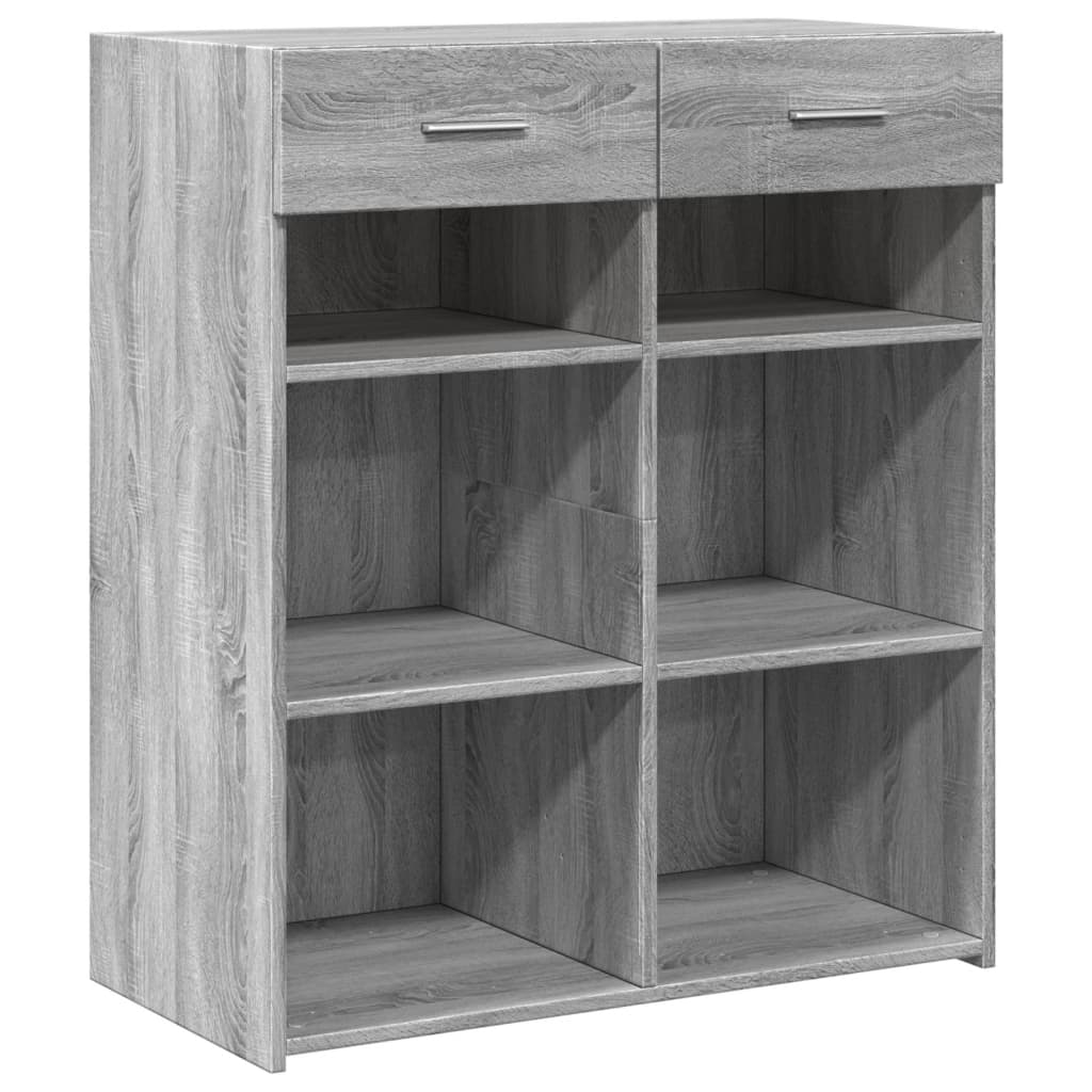 skænk 80x42,5x93 cm konstrueret træ grå sonoma-eg