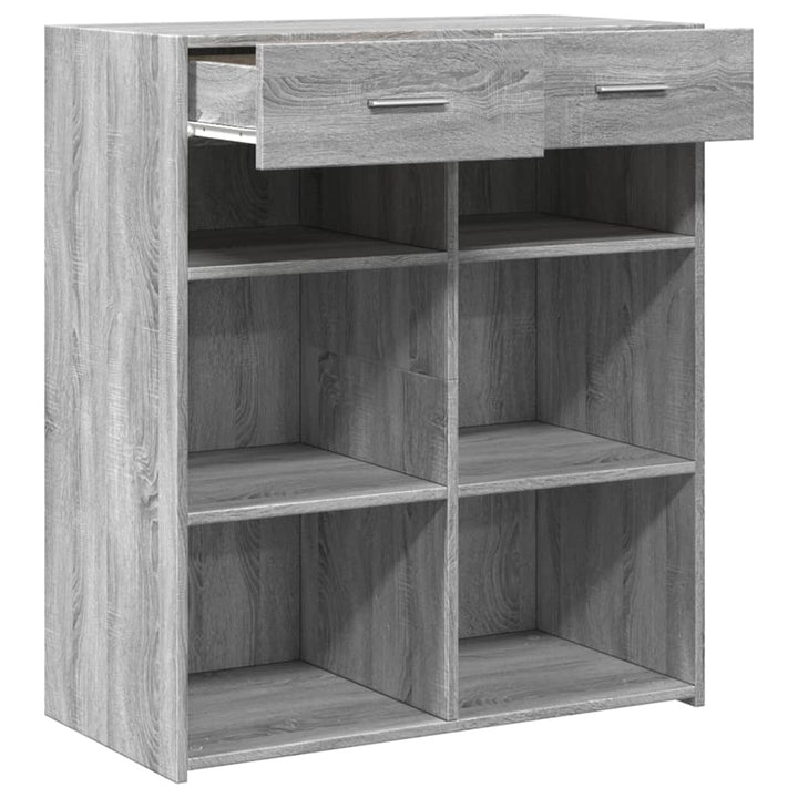 skænk 80x42,5x93 cm konstrueret træ grå sonoma-eg