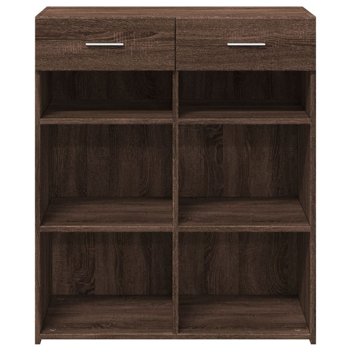 skænk 80x42,5x93 cm konstrueret træ brun egetræsfarve