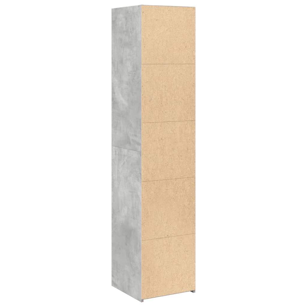 højskab 40x41x185 cm konstrueret træ betongrå