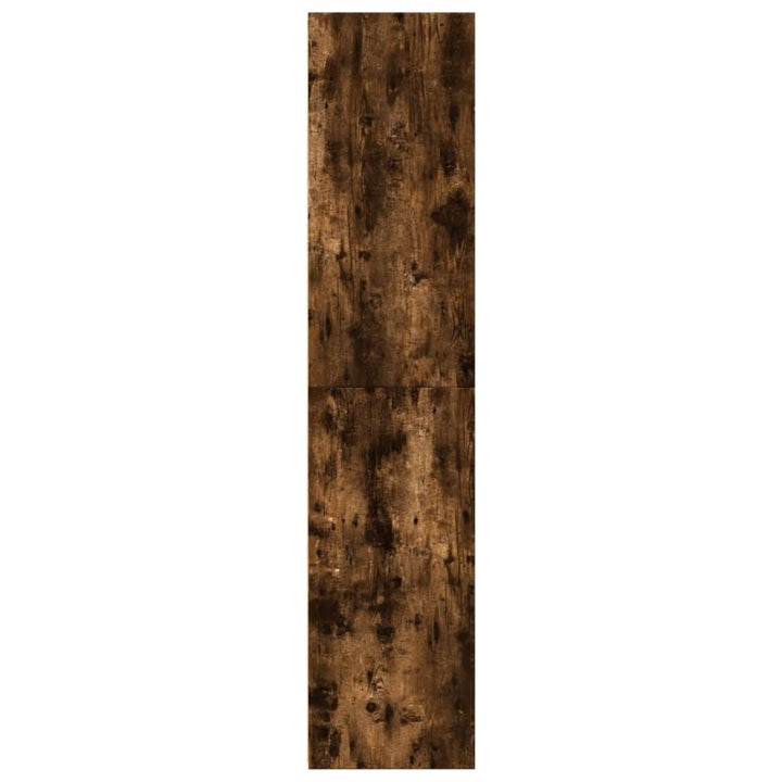 højskab 40x41x185 cm konstrueret træ røget egetræsfarve