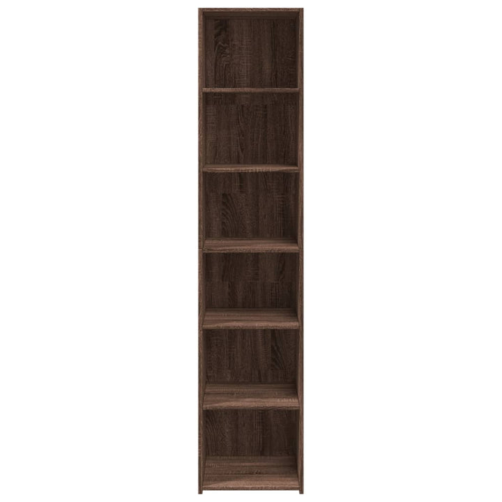 højskab 40x41x185 cm konstrueret træ brun egetræsfarve