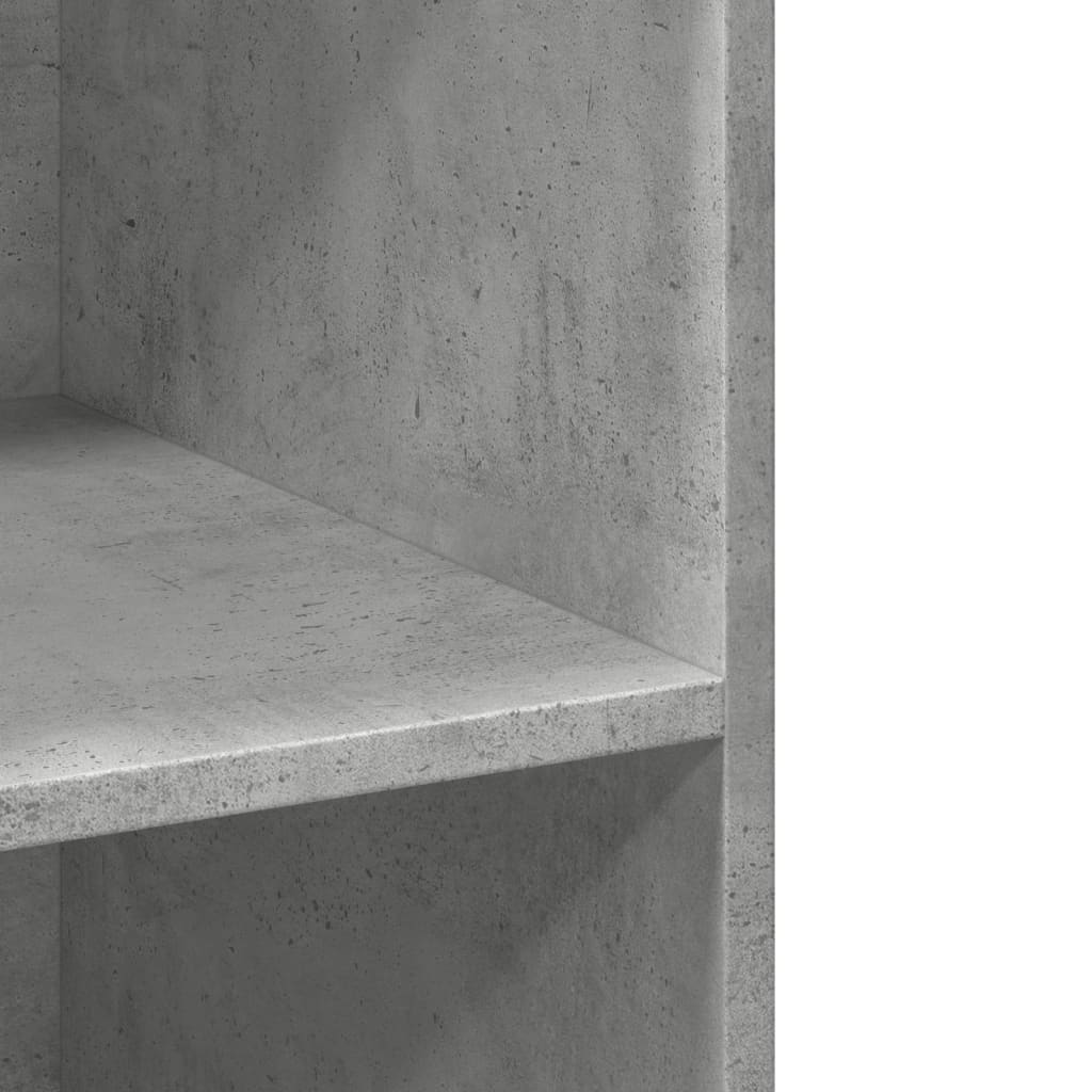 reol 70x41x185 cm konstrueret træ betongrå