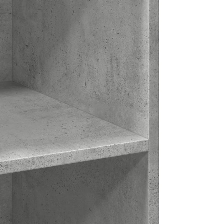 reol 70x41x185 cm konstrueret træ betongrå