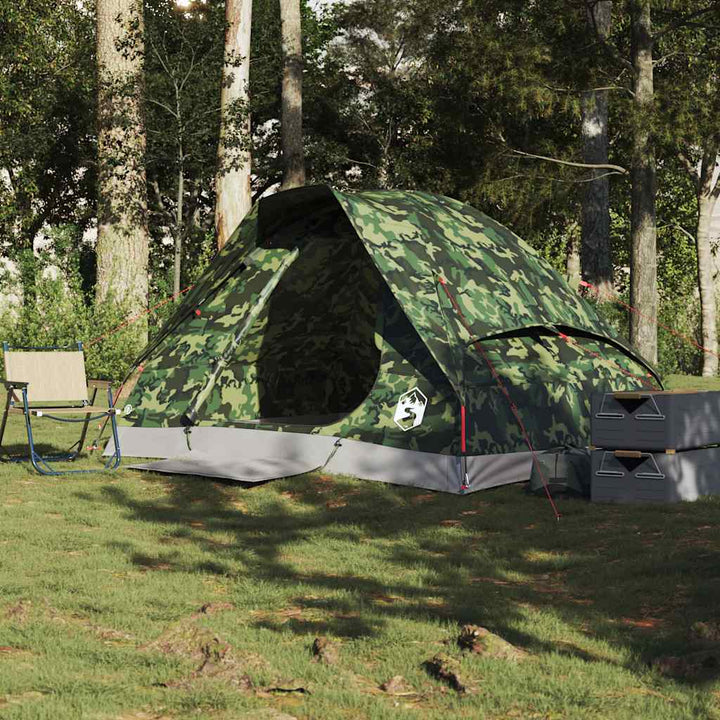 2-personers campingtelt vandtæt kuppel camouflage