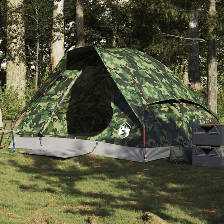 2-personers campingtelt vandtæt kuppel camouflage