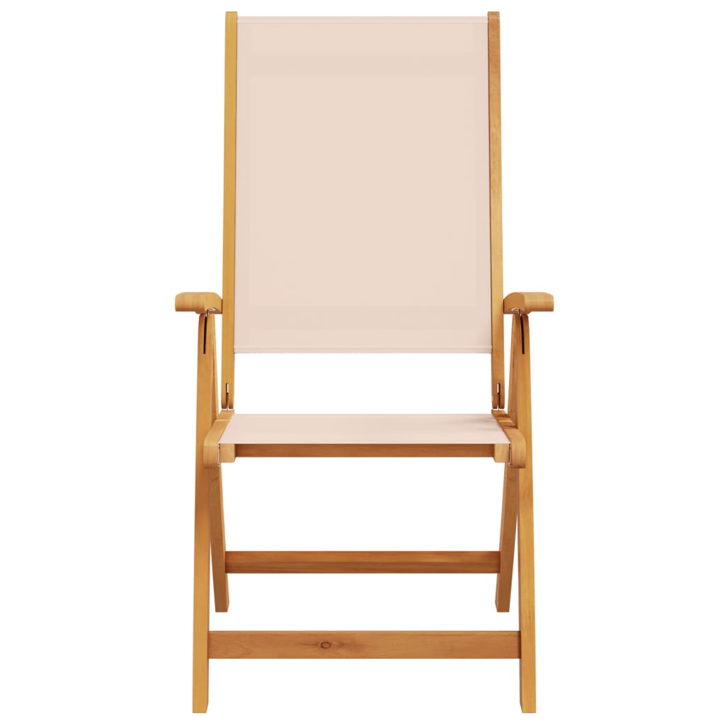 foldbare havestole 2 stk. massivt akacietræ og textilene
