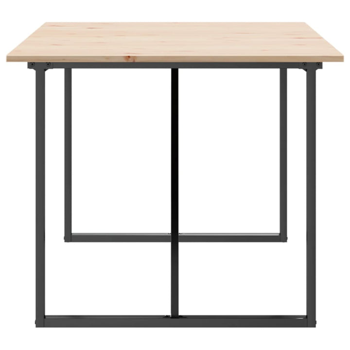 spisebord 180x90x75 cm O-stel massivt fyrretræ og stål