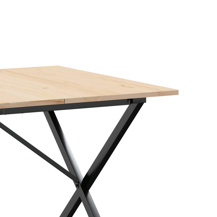 spisebord 180x90x75 cm X-stel massivt fyrretræ og stål