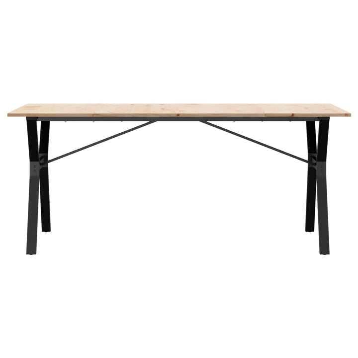 spisebord 180x90x75 cm Y-stel massivt fyrretræ og stål