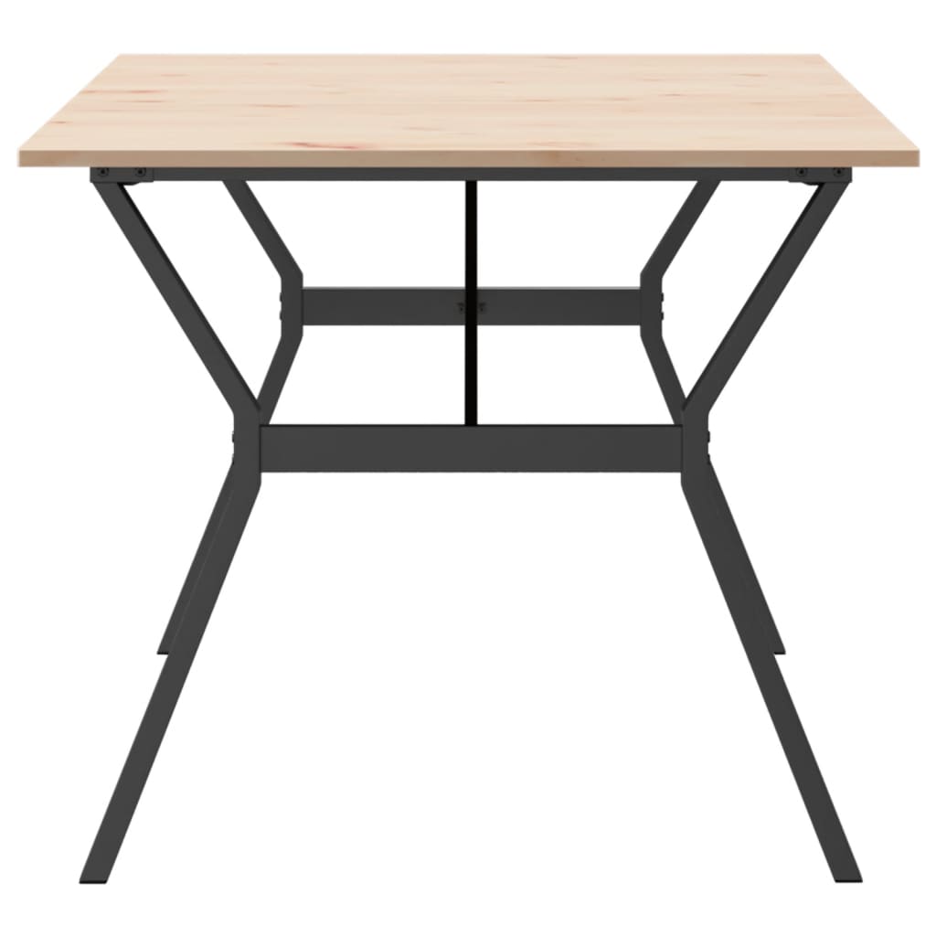 spisebord 180x90x75 cm Y-stel massivt fyrretræ og stål
