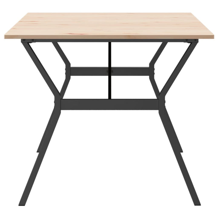 spisebord 180x90x75 cm Y-stel massivt fyrretræ og stål