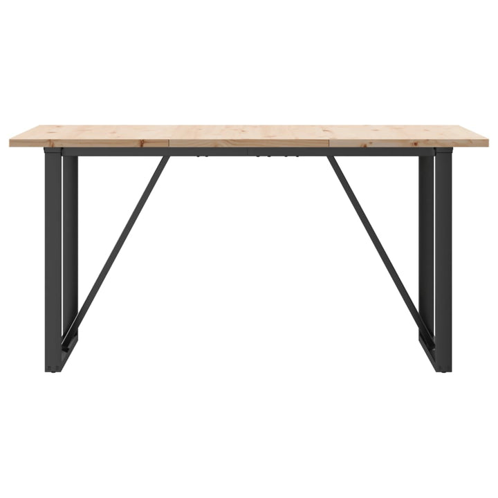 spisebord 160x80x75,5 cm O-stel massivt fyrretræ og stål