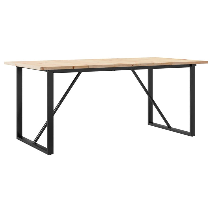 spisebord 180x90x75,5 cm O-stel massivt fyrretræ og stål