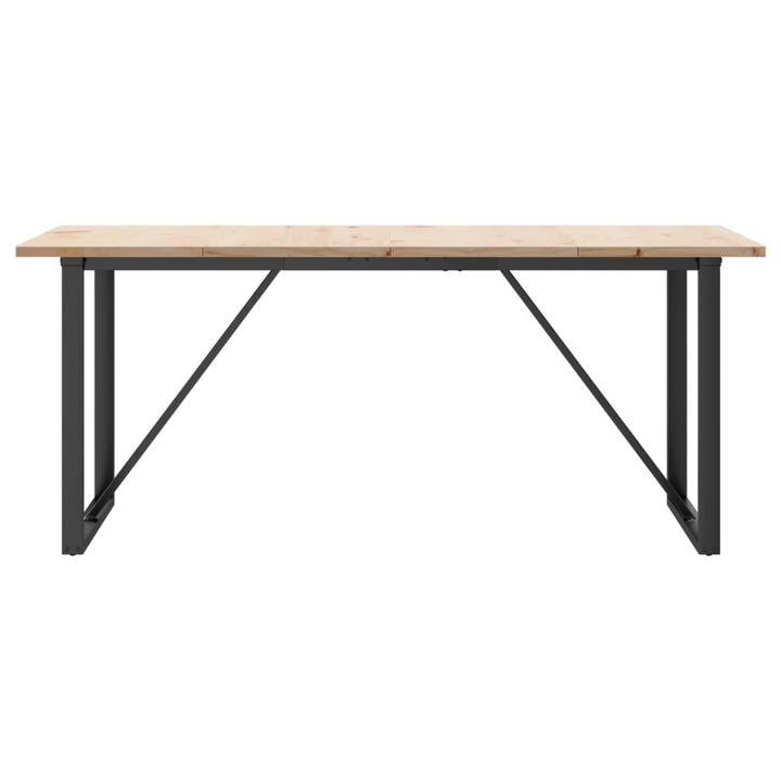 spisebord 180x90x75,5 cm O-stel massivt fyrretræ og stål