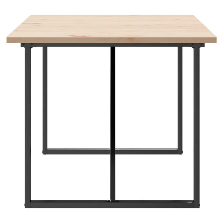 spisebord 180x90x75,5 cm O-stel massivt fyrretræ og stål