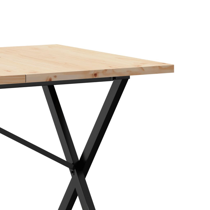 spisebord 160x80x75,5 cm X-stel massivt fyrretræ og stål