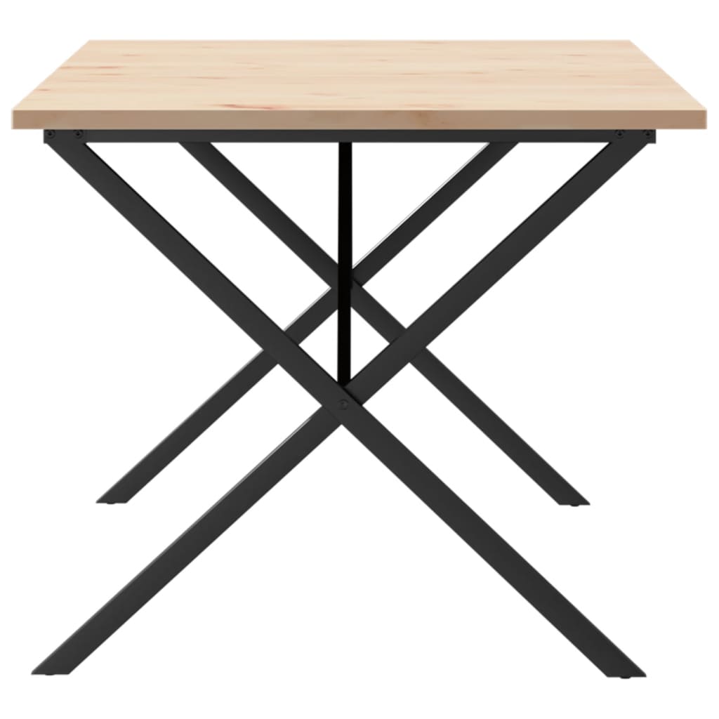 spisebord 180x90x75,5 cm X-stel massivt fyrretræ og stål