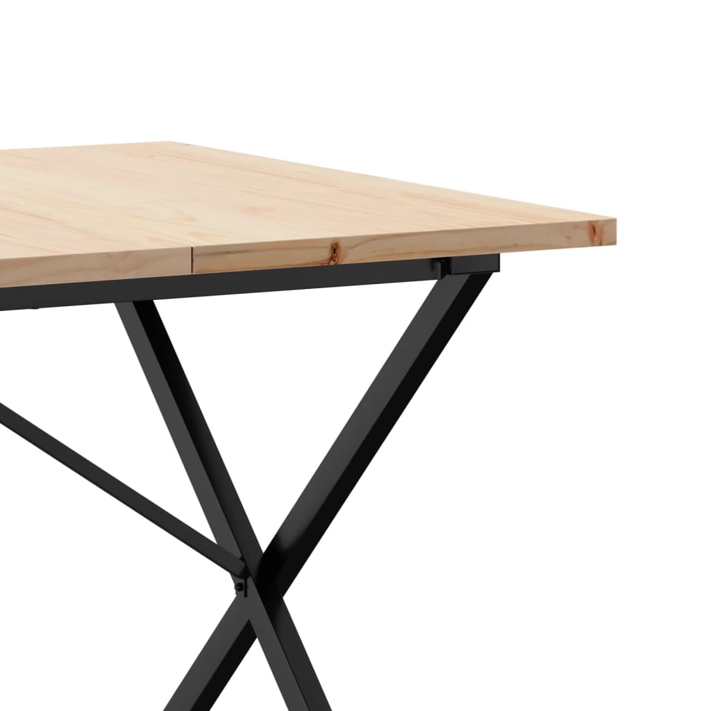 spisebord 180x90x75,5 cm X-stel massivt fyrretræ og stål