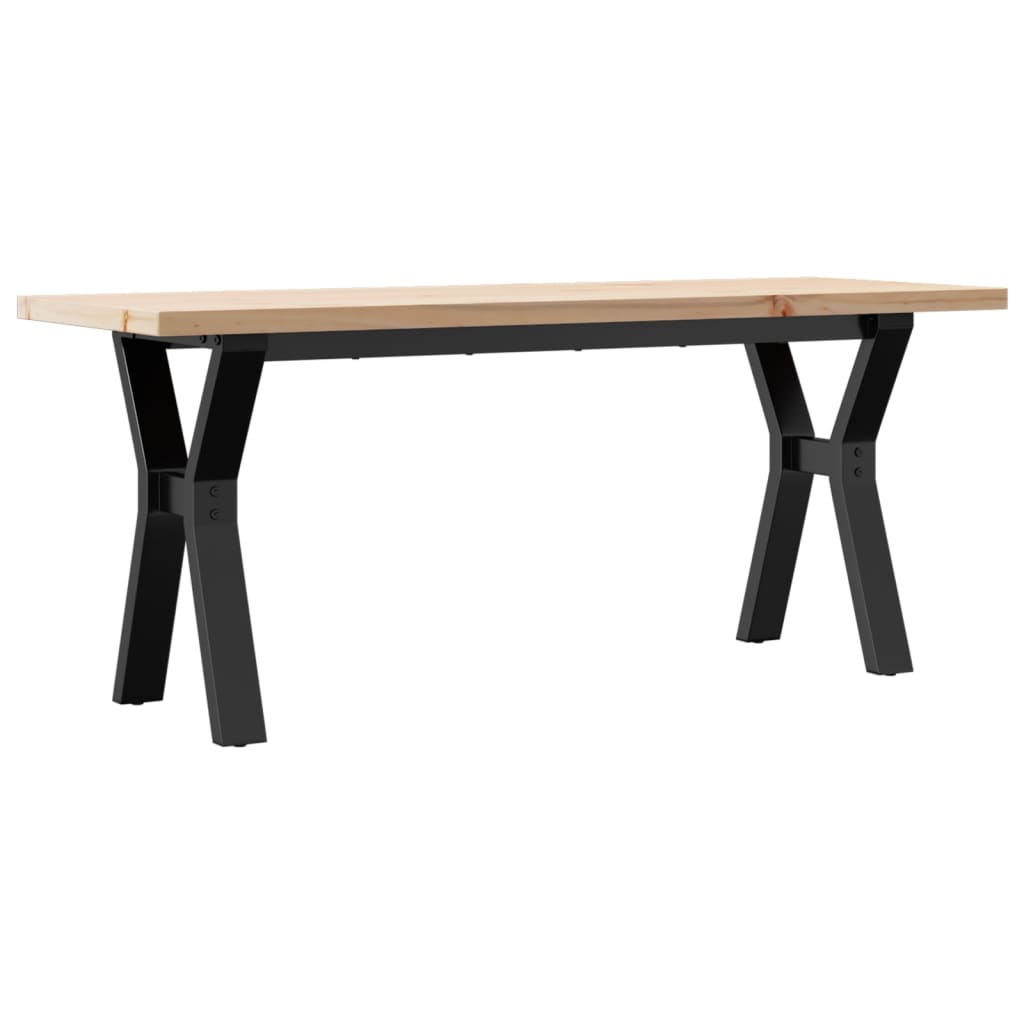 sofabord 110x40x45,5 cm Y-stel massivt fyrretræ og stål