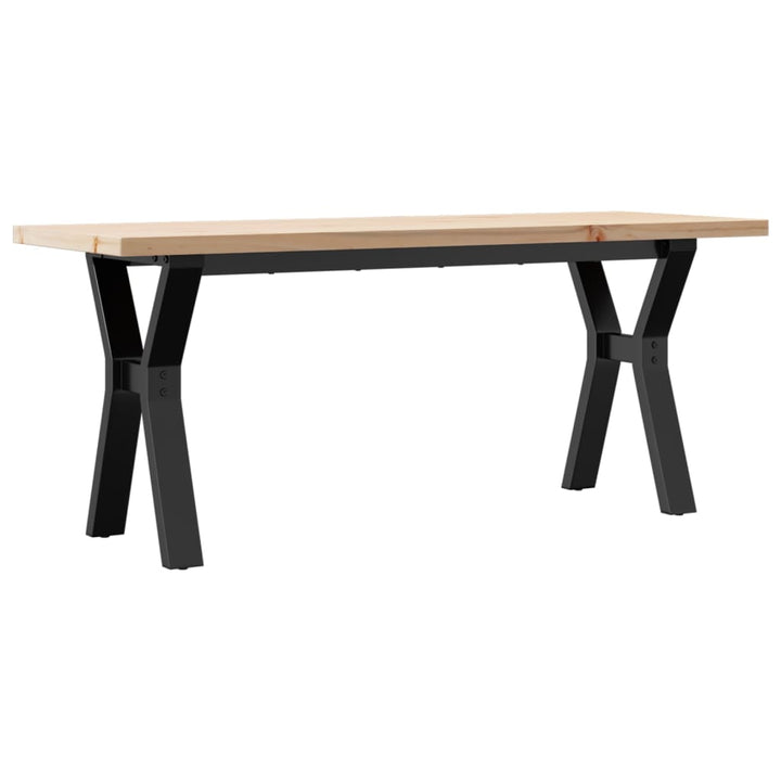 sofabord 110x40x45,5 cm Y-stel massivt fyrretræ og stål