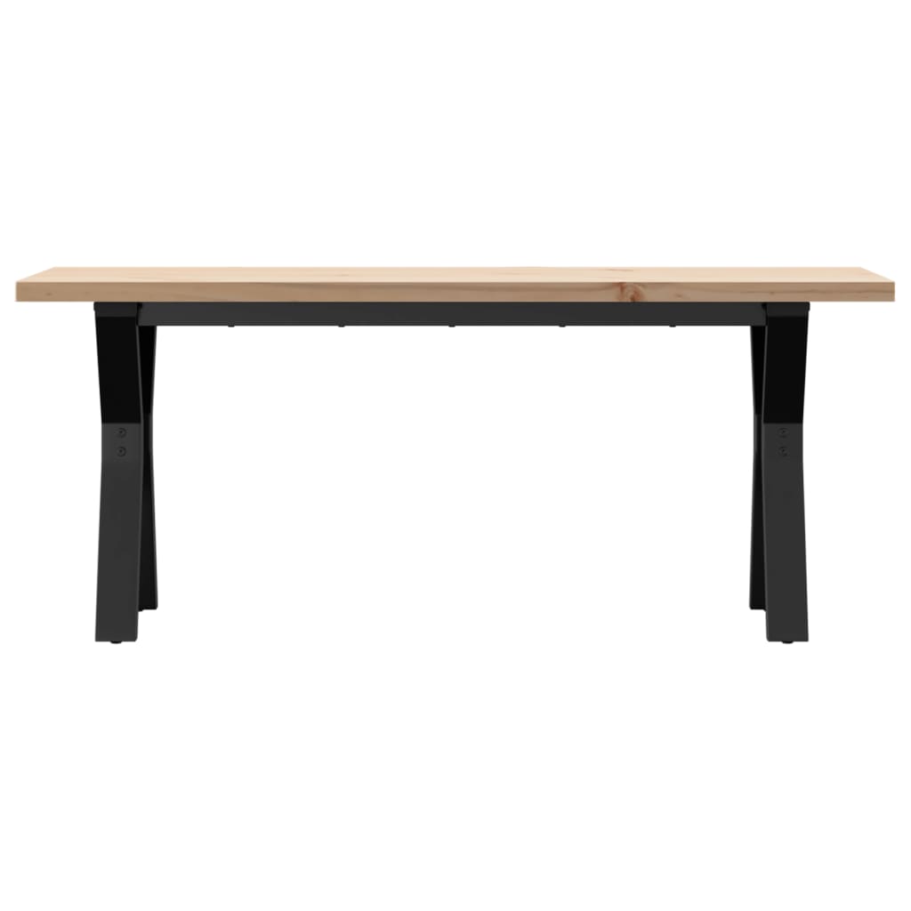 sofabord 110x40x45,5 cm Y-stel massivt fyrretræ og stål